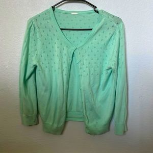 Green cardigan